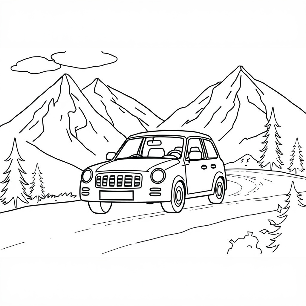 car coloring page 6
