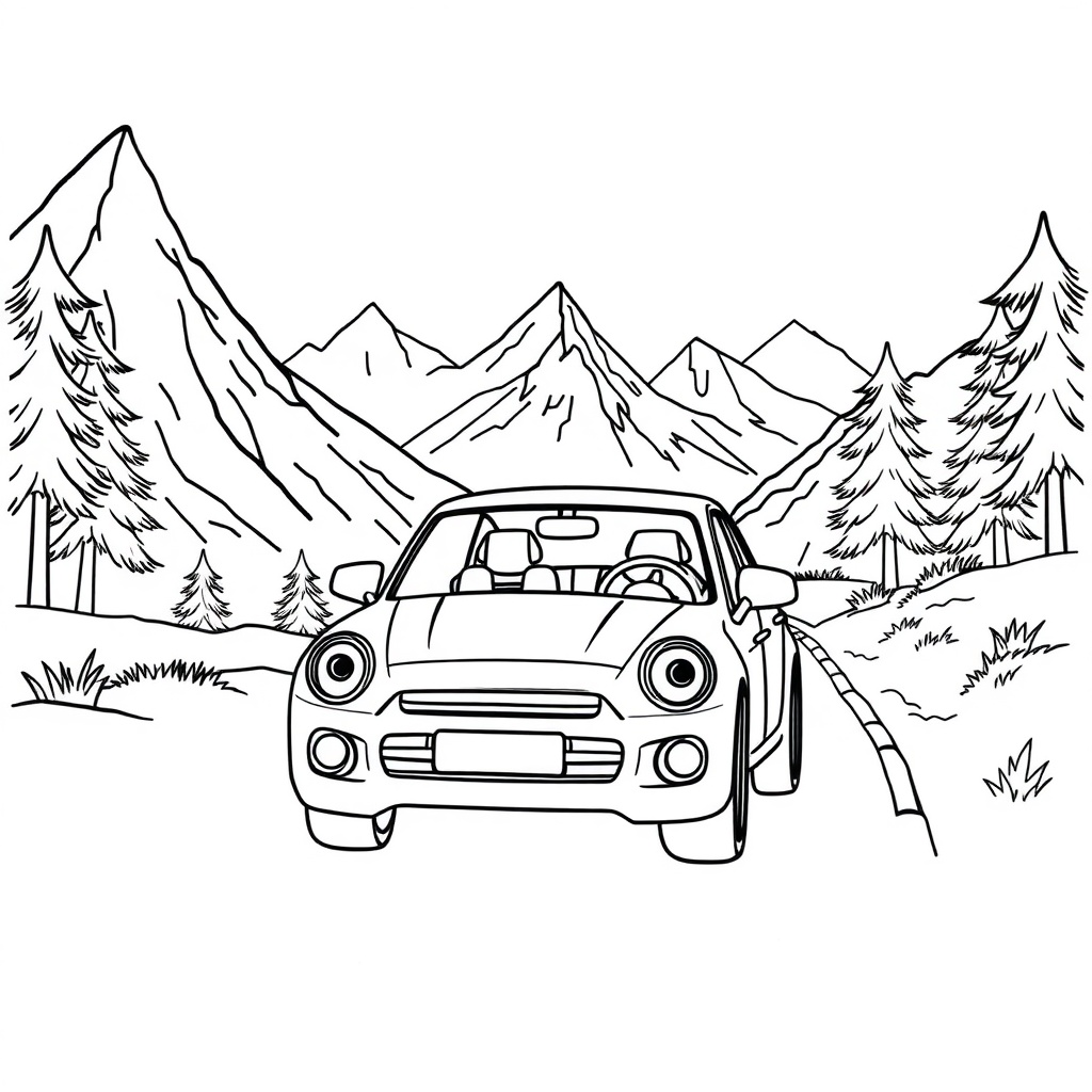 car coloring page 6