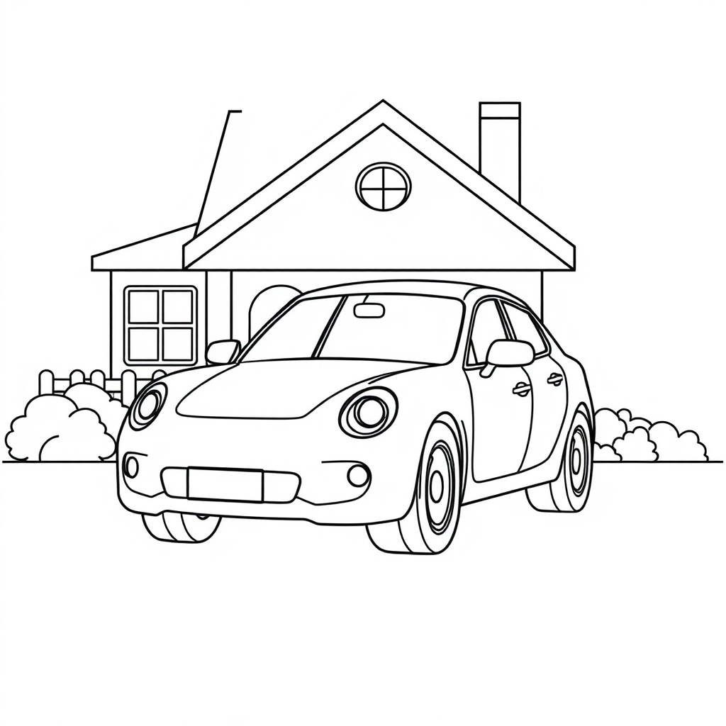 car coloring page 5
