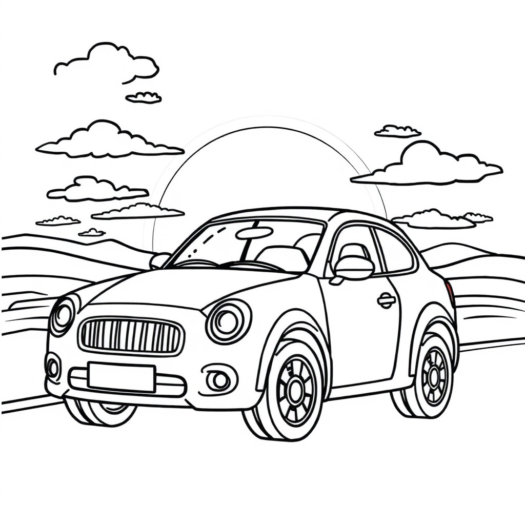 car coloring page 7