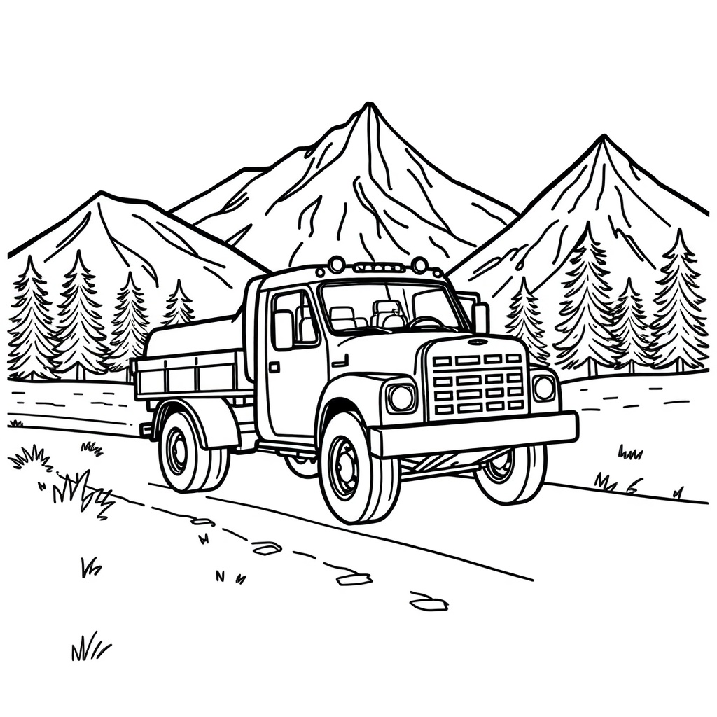 truck coloring page 6