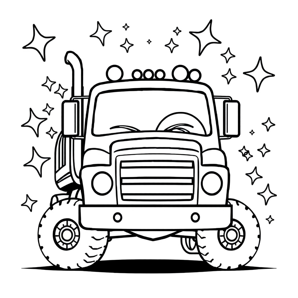 truck coloring page 8