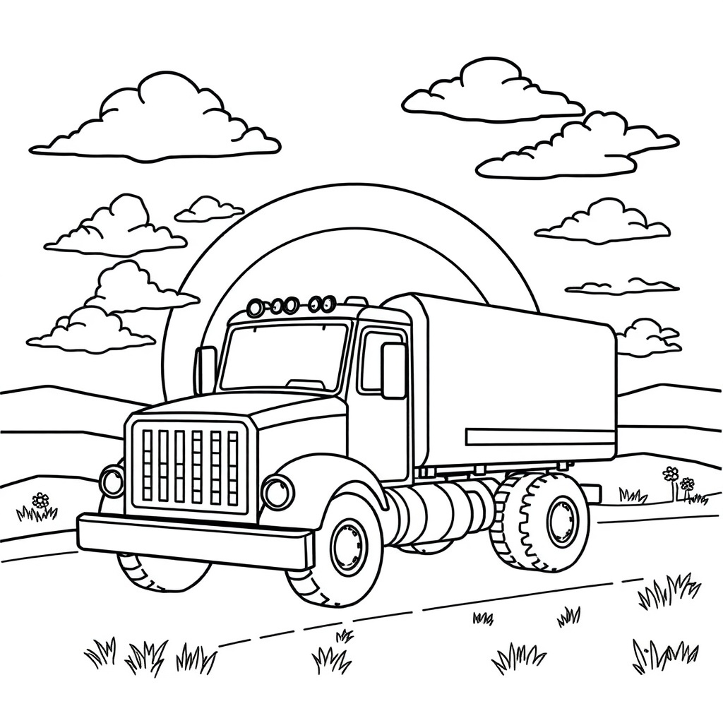 truck coloring page 7