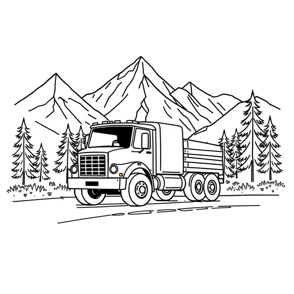 truck coloring page 6