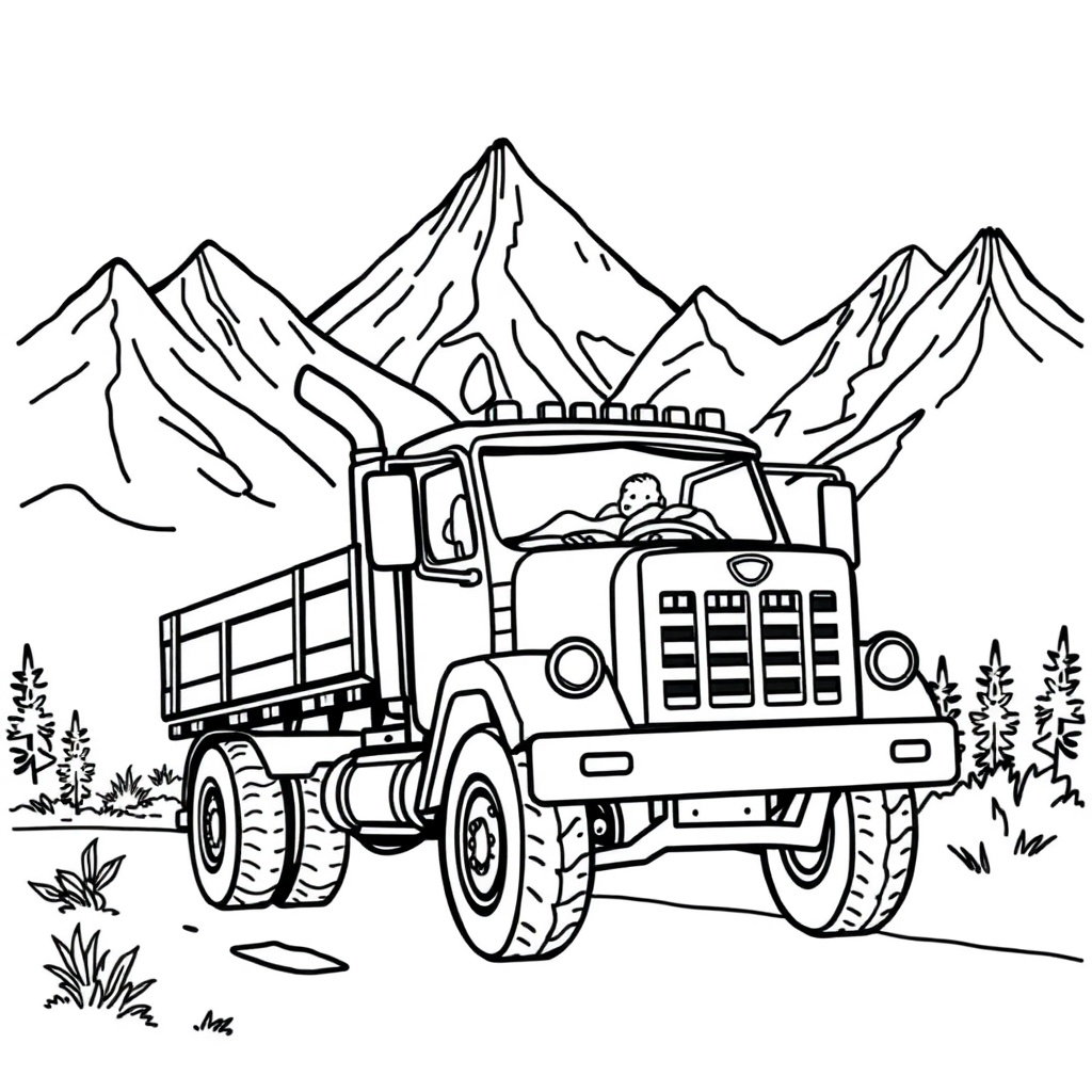 truck coloring page 6