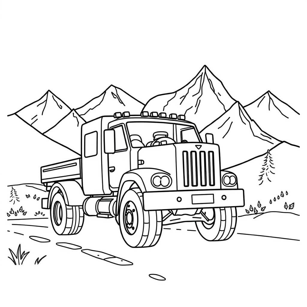 truck coloring page 6