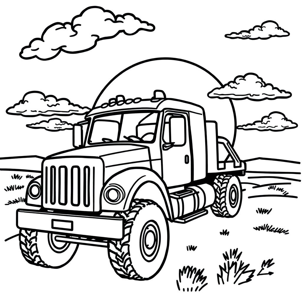 truck coloring page 7