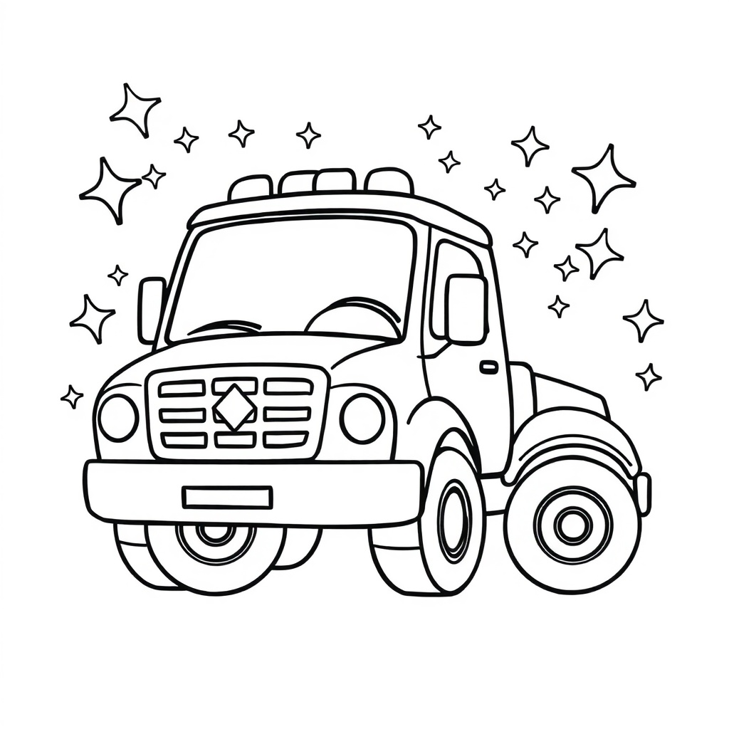 truck coloring page 8