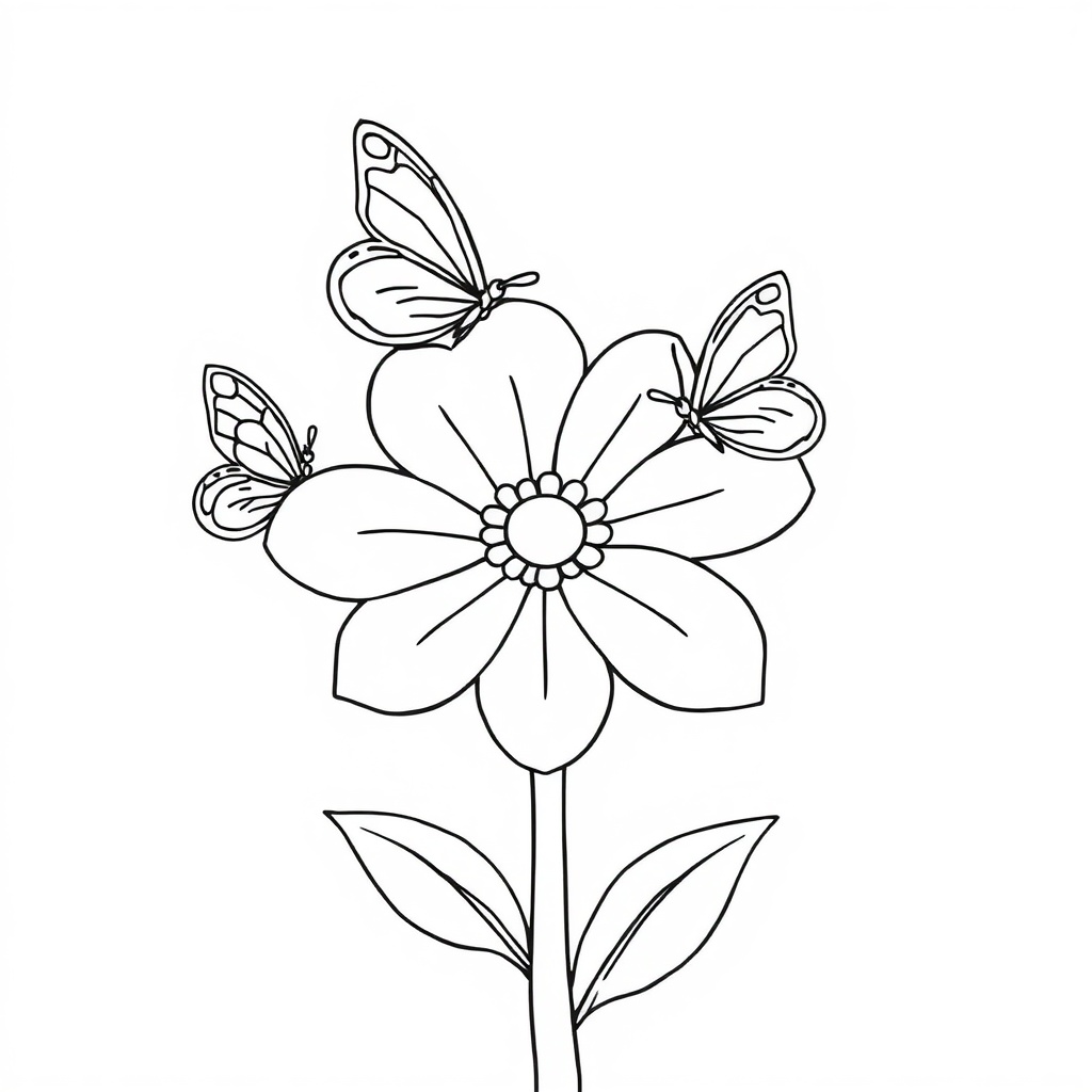 flower coloring page 6