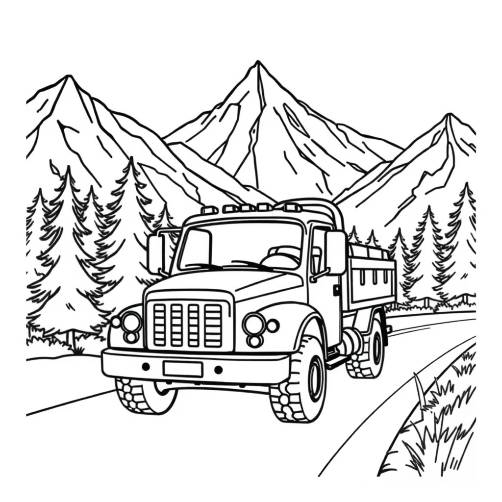 truck coloring page 6
