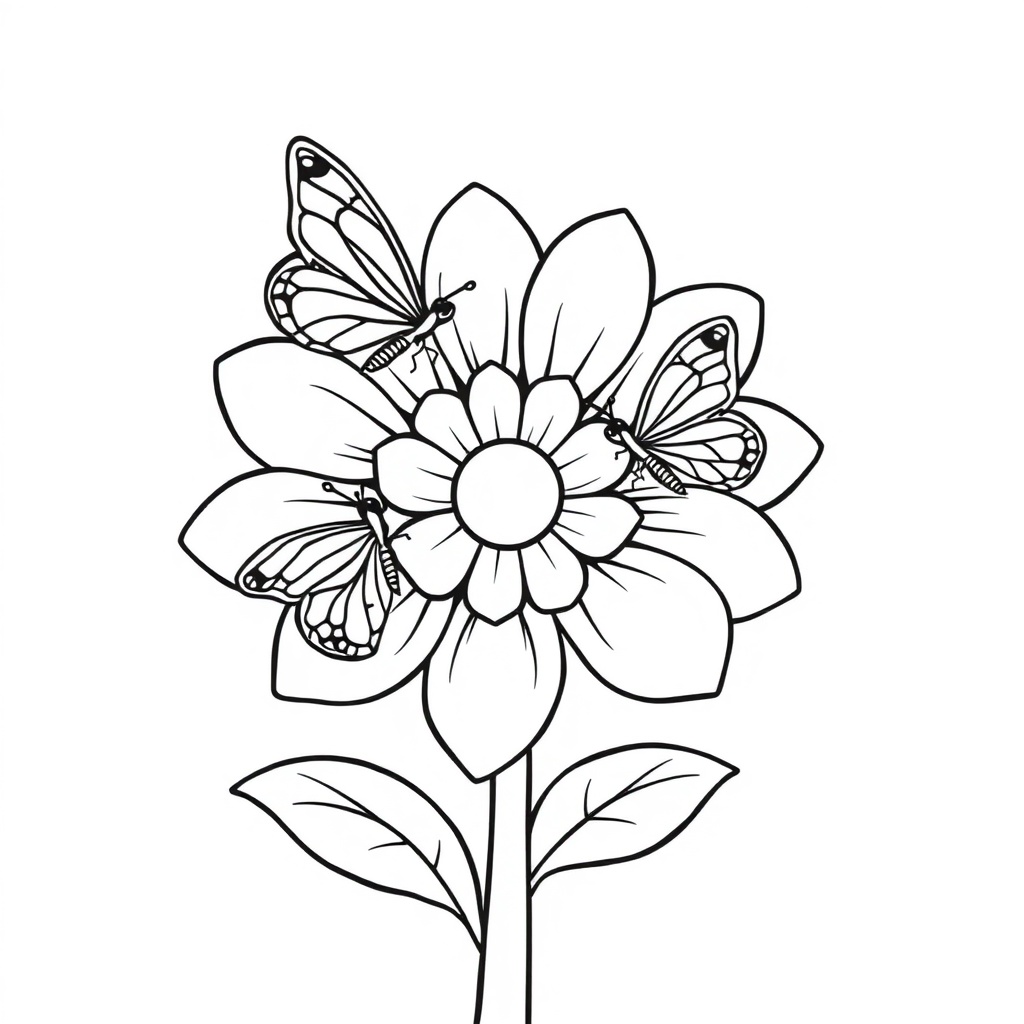 flower coloring page 6