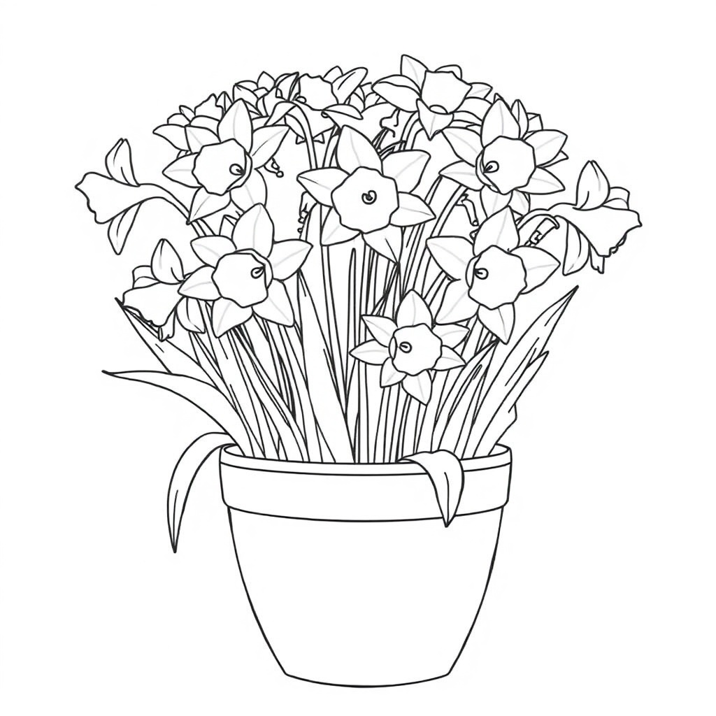 flower coloring page 7