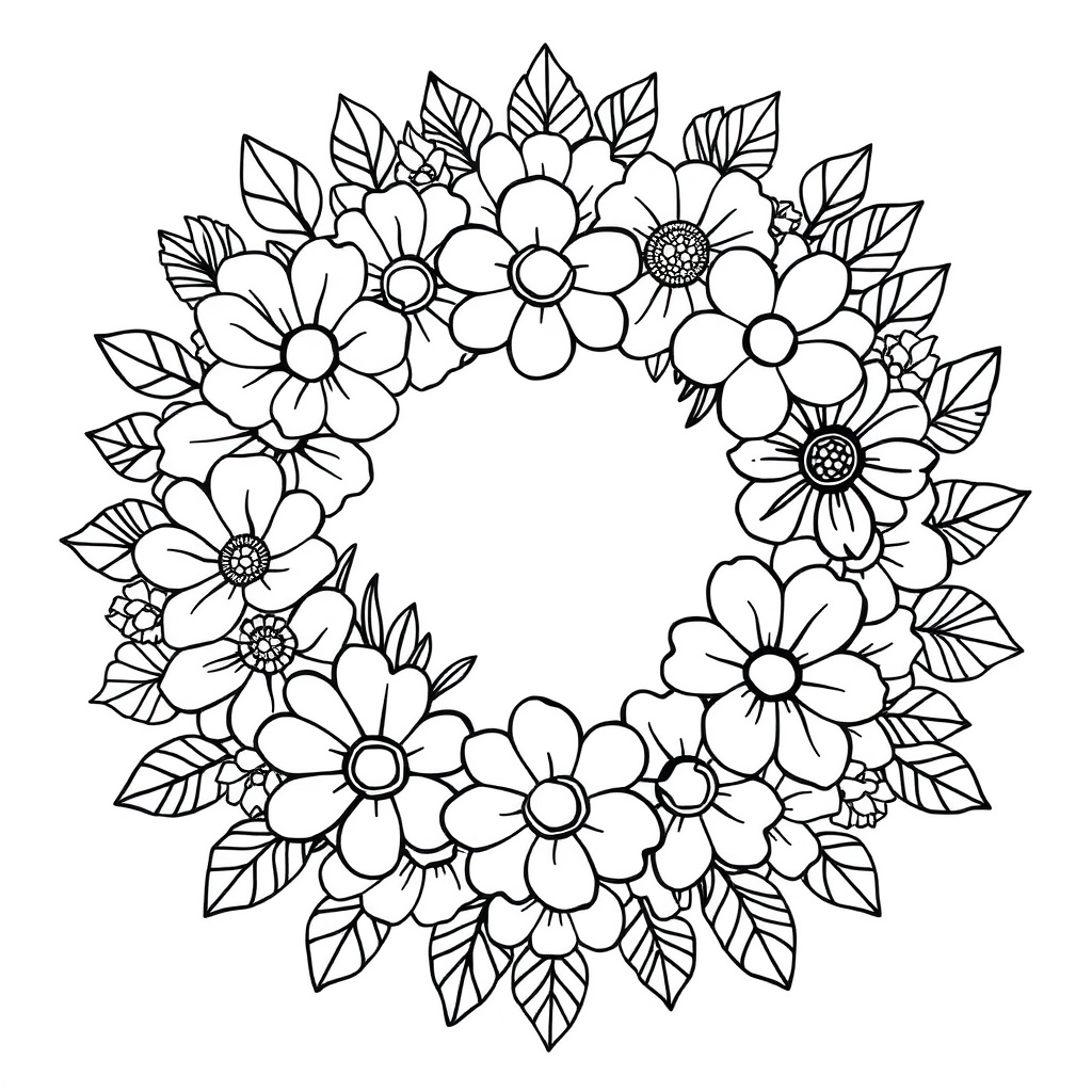 flower coloring page 8