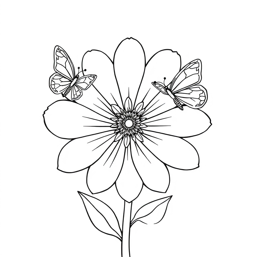 flower coloring page 6