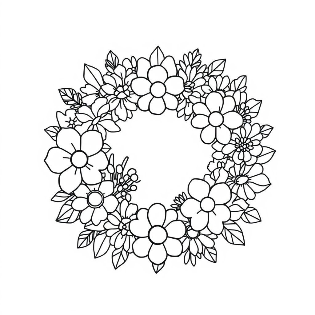 flower coloring page 8