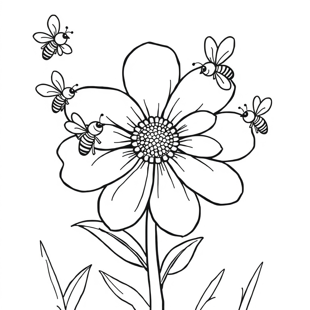 flower coloring page 5