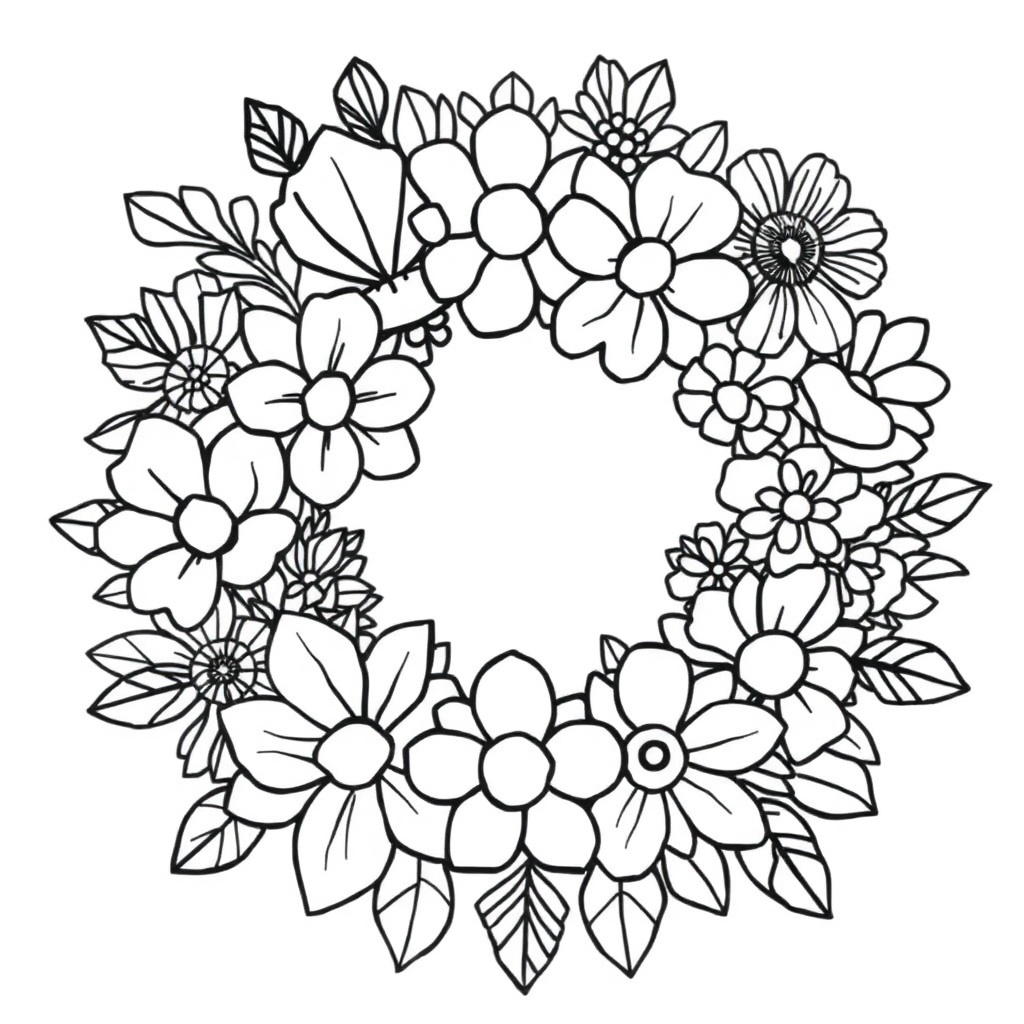 flower coloring page 8