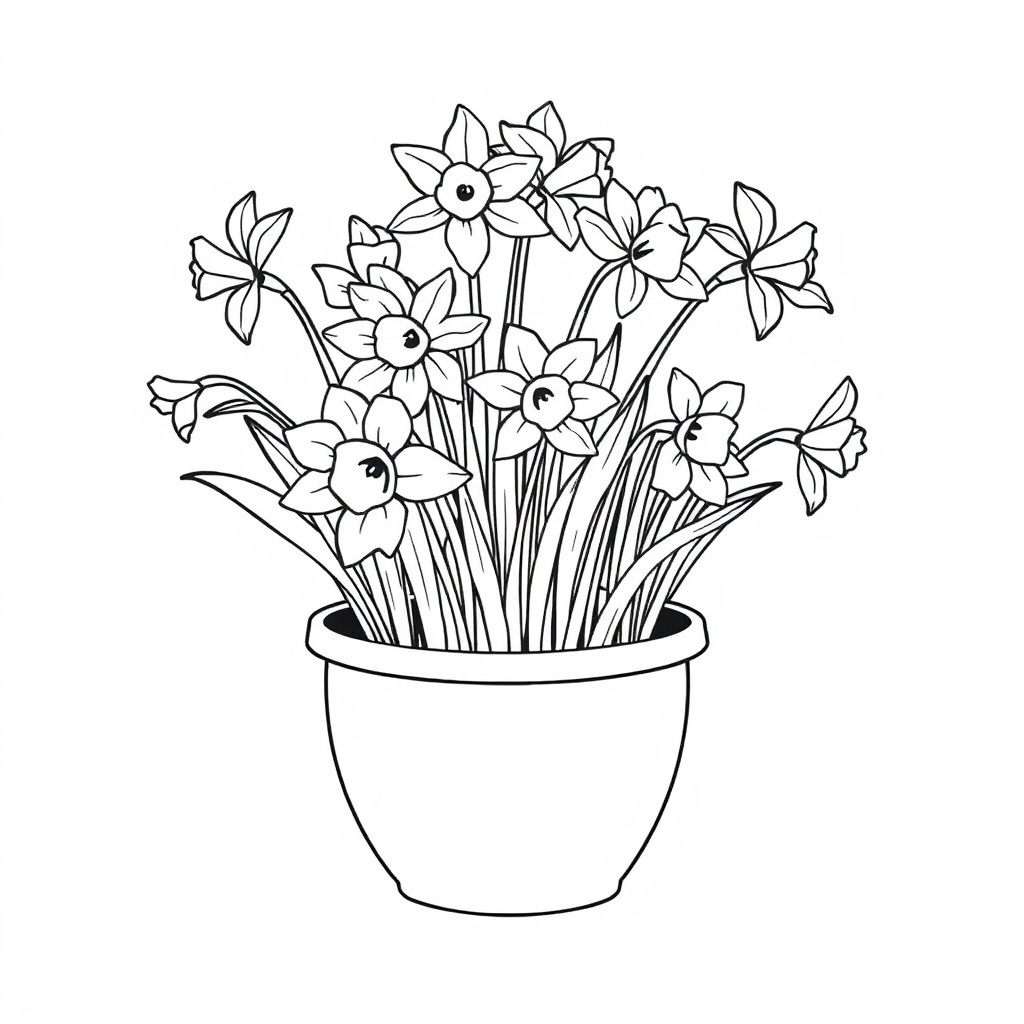 flower coloring page 7