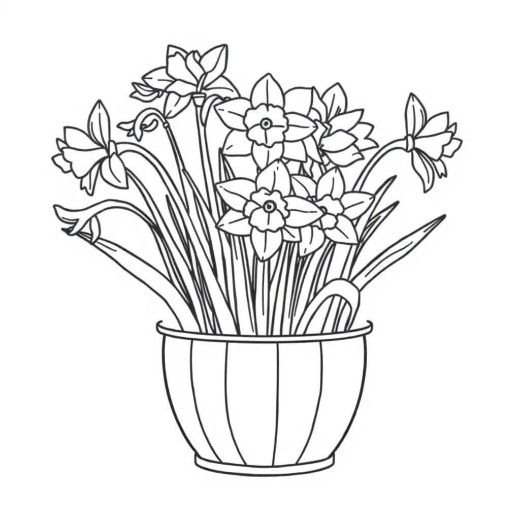 flower coloring page 7