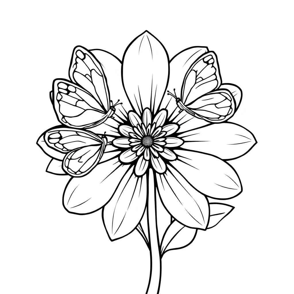 flower coloring page 6