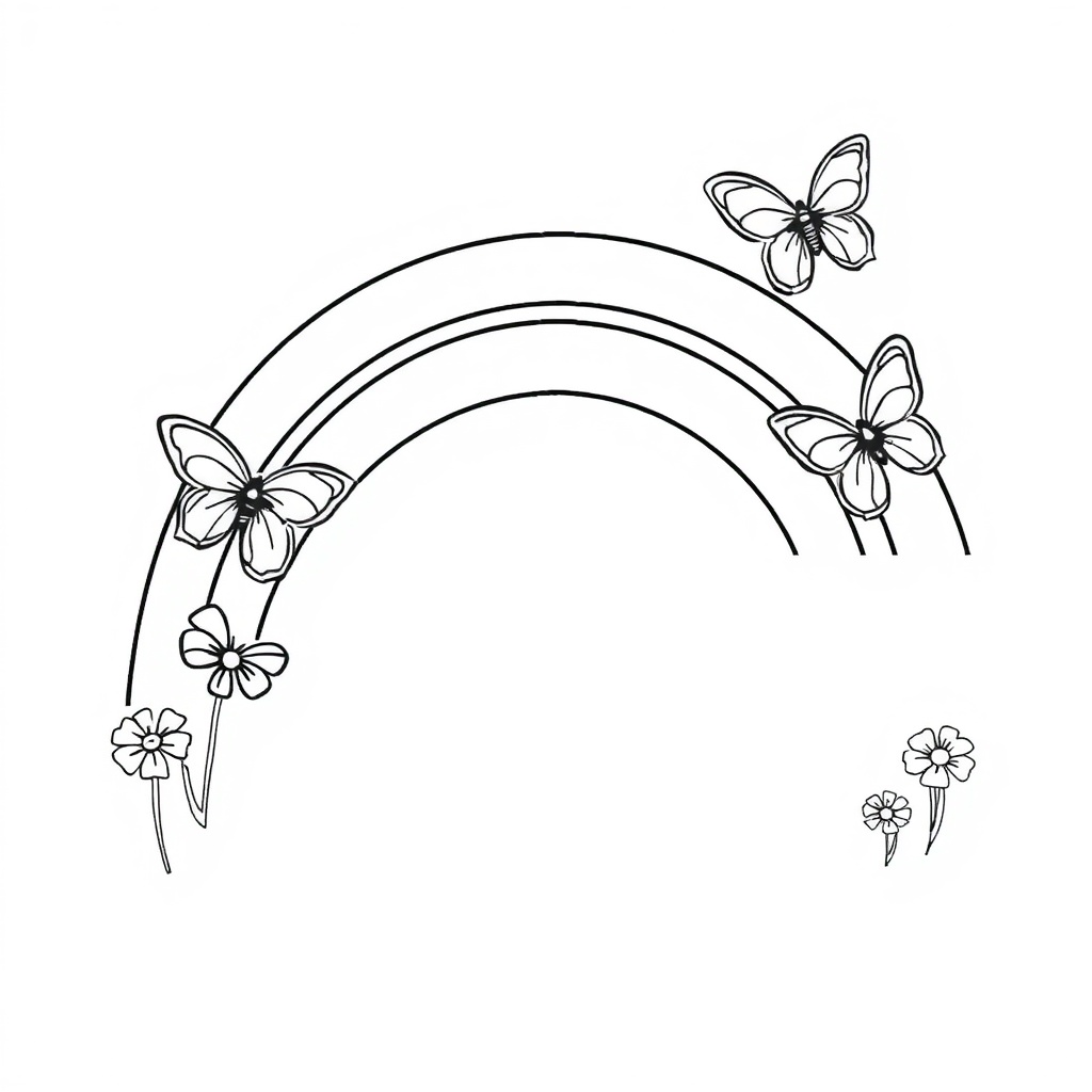 rainbow coloring page 8