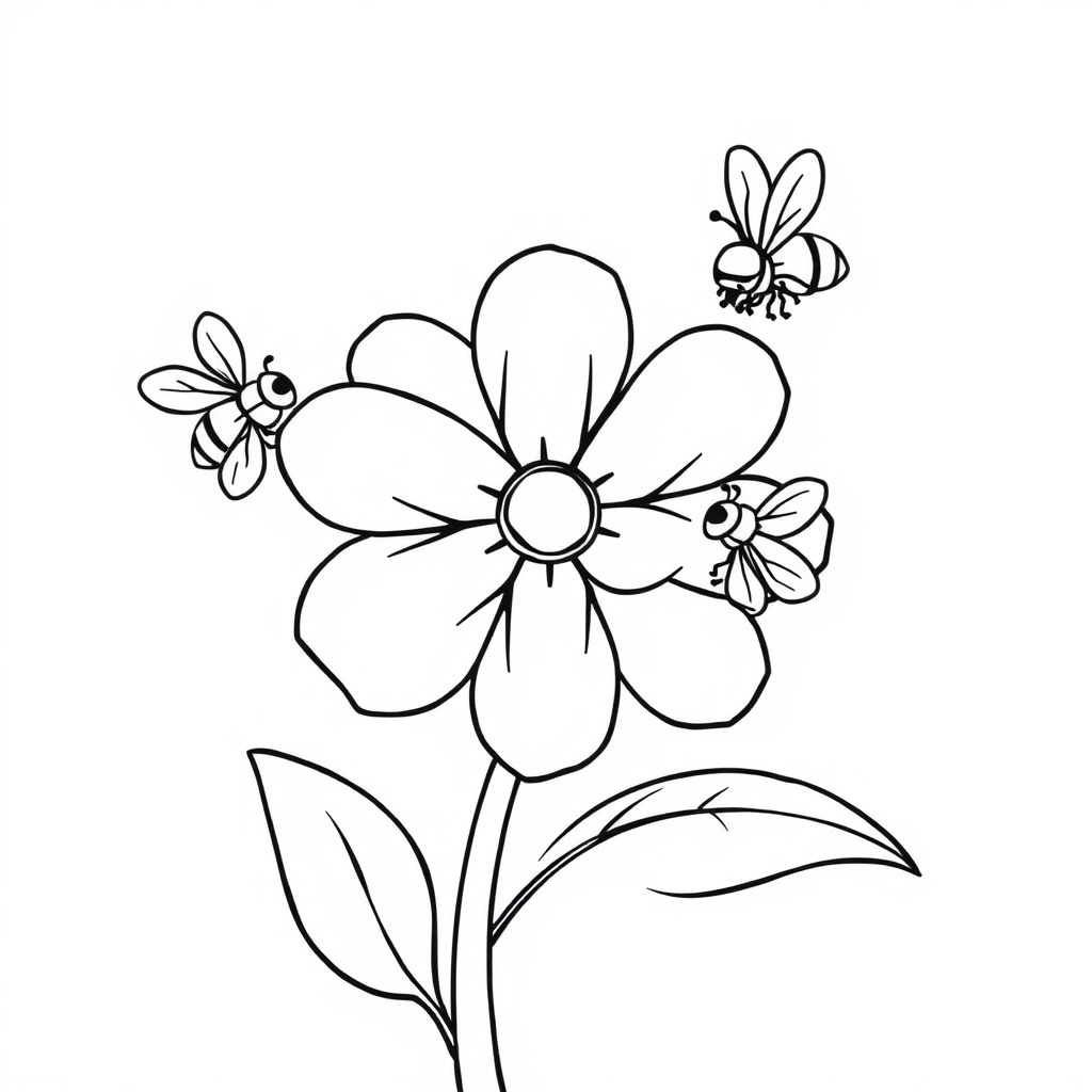 flower coloring page 5