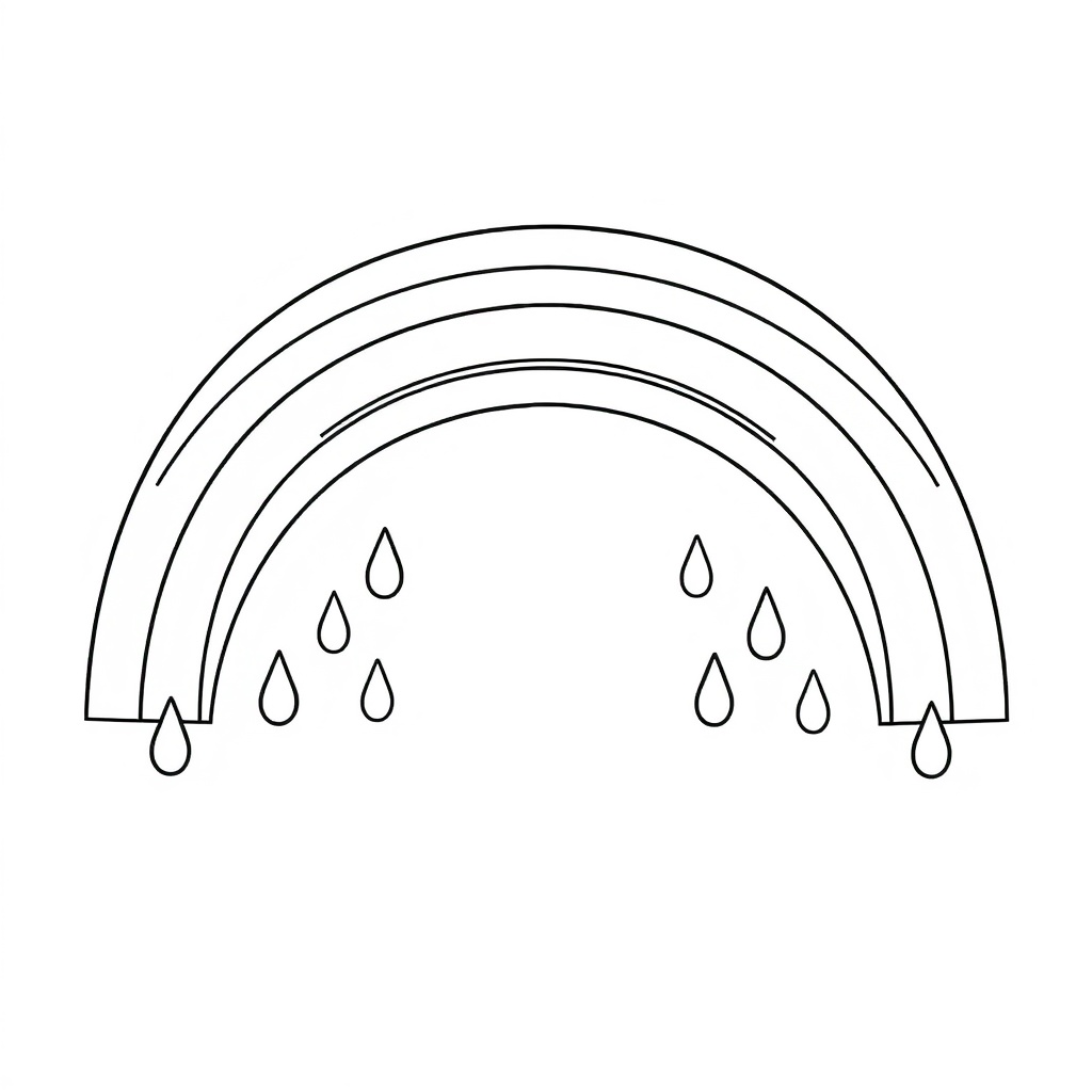rainbow coloring page 6