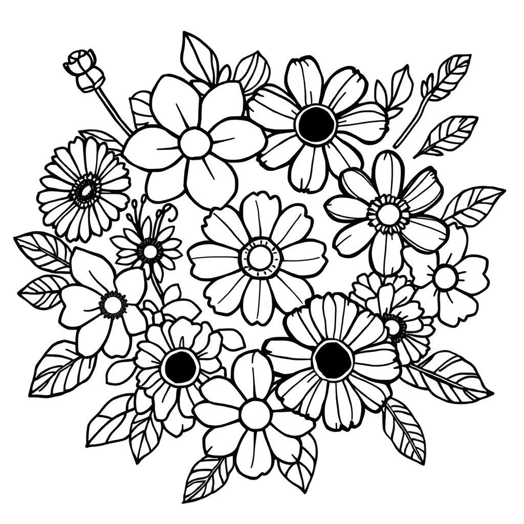 flower coloring page 8