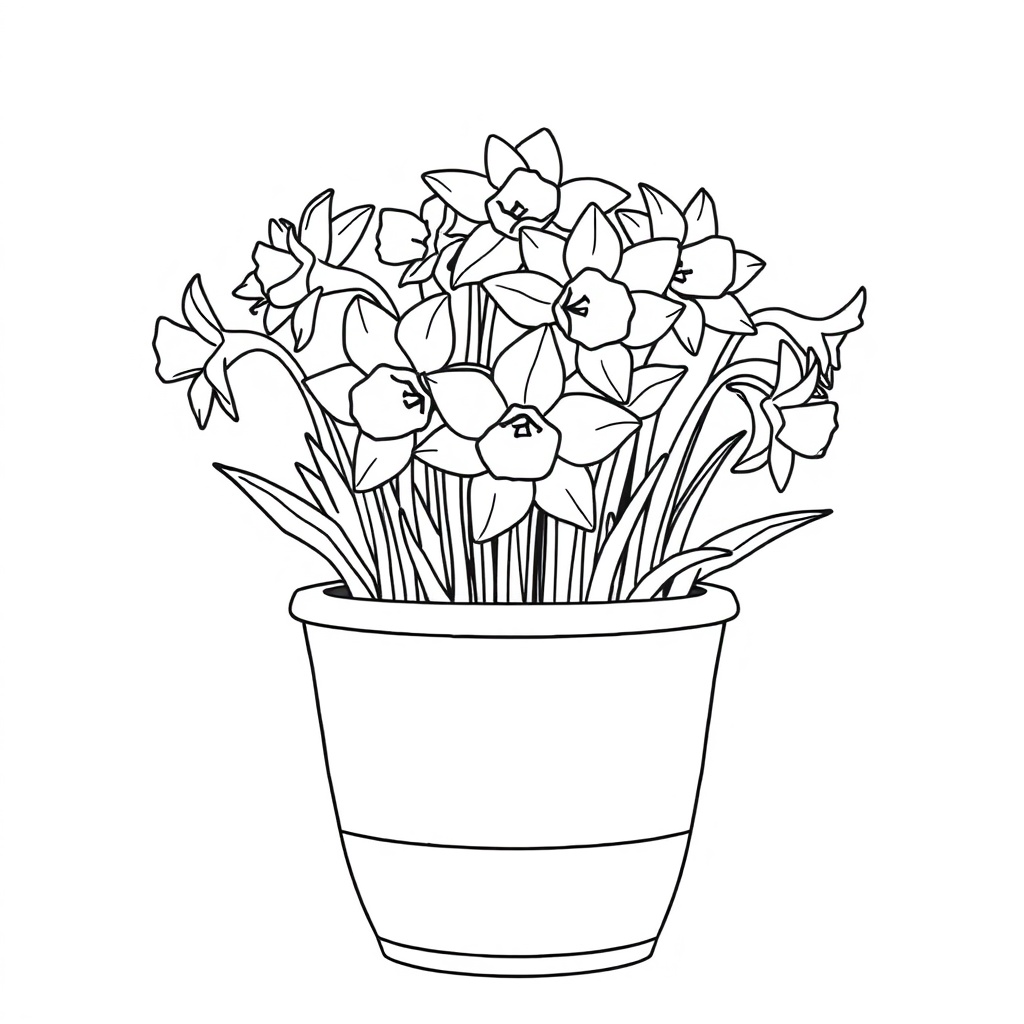 flower coloring page 7