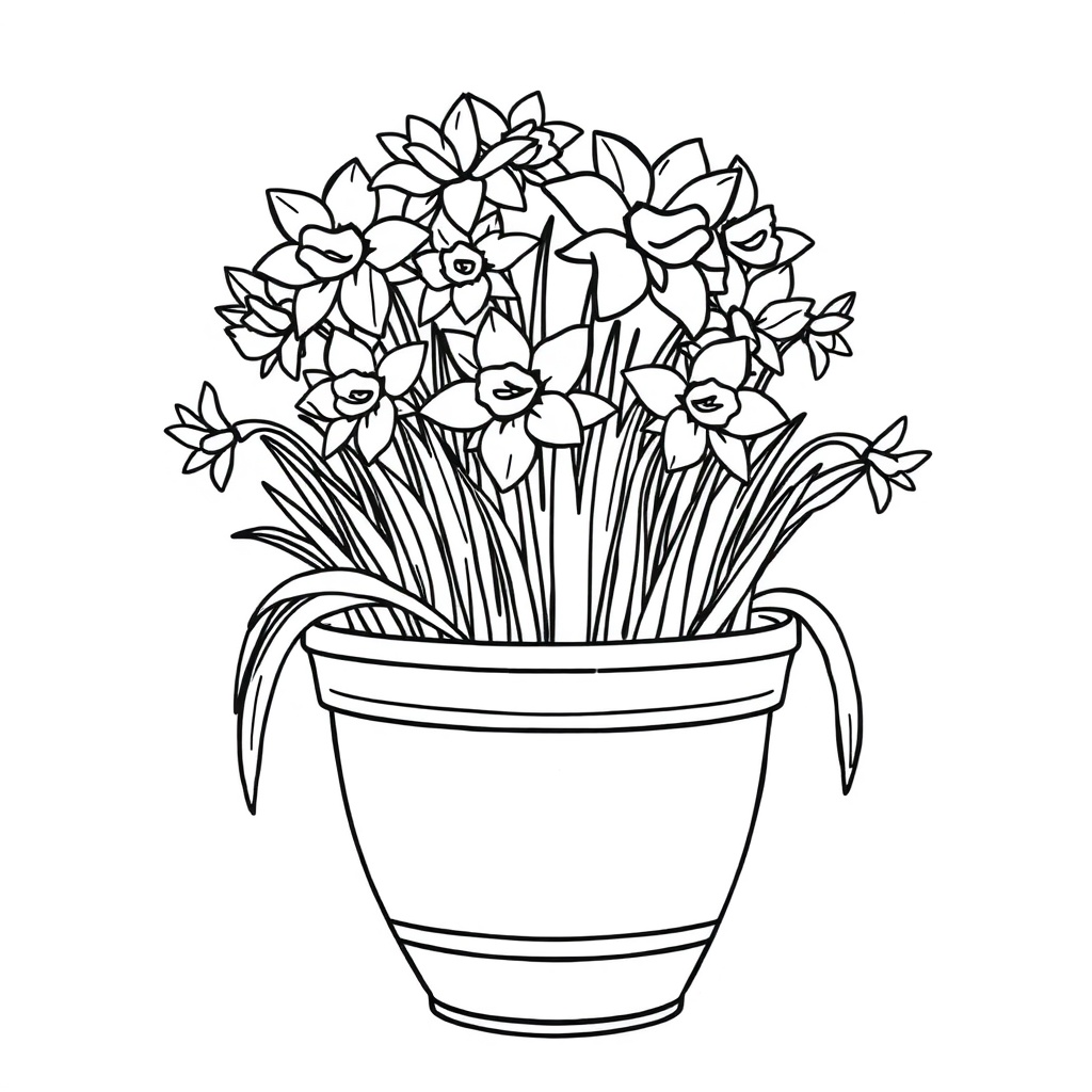 flower coloring page 7