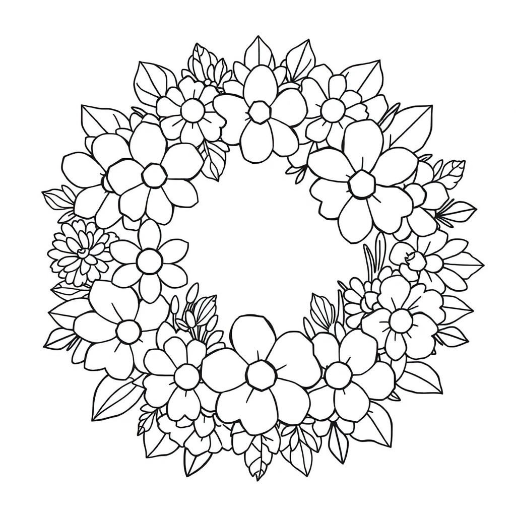 flower coloring page 8