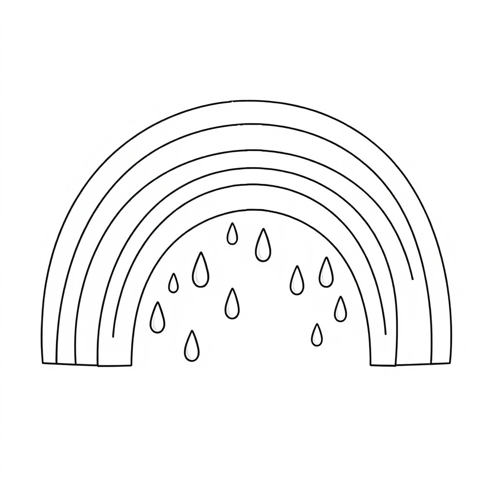 rainbow coloring page 6