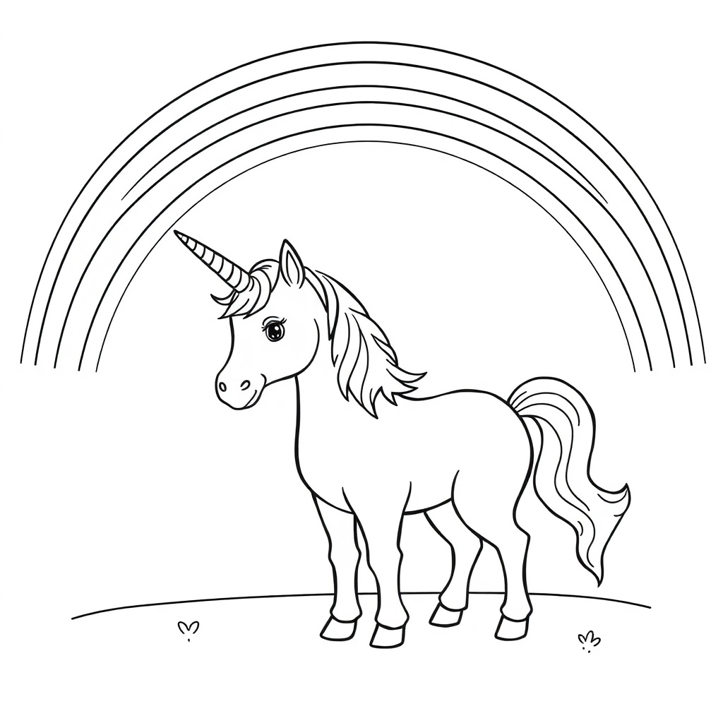 rainbow coloring page 5