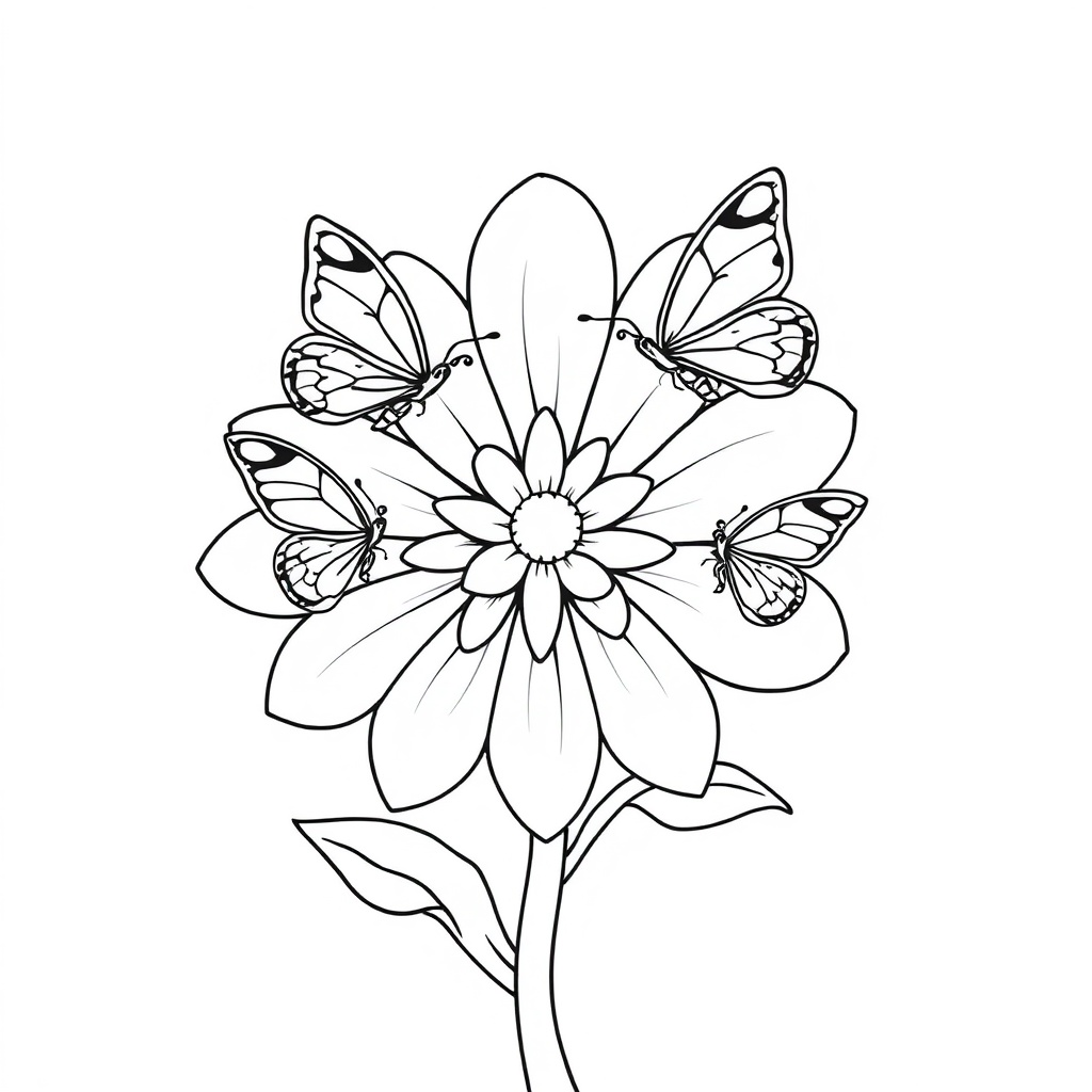 flower coloring page 6