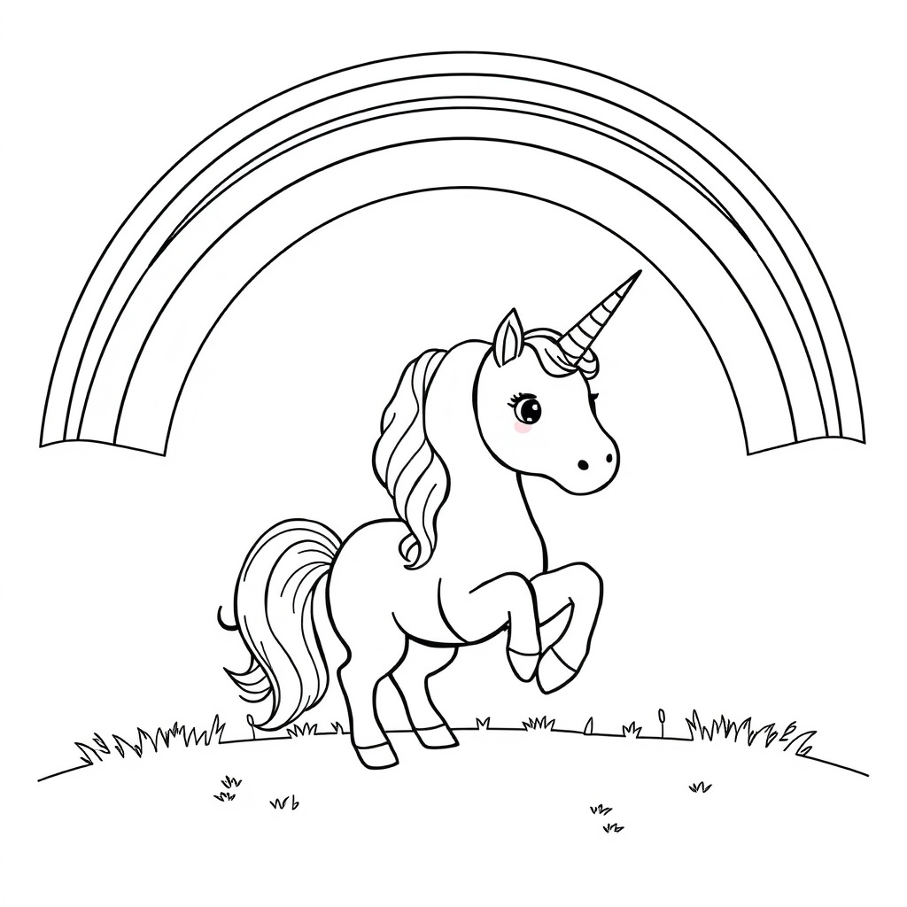 rainbow coloring page 5
