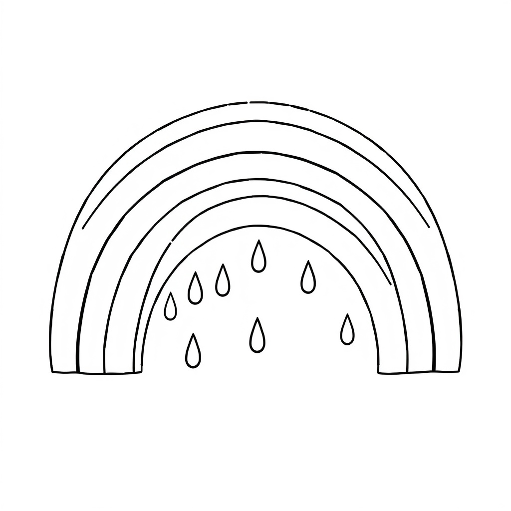 rainbow coloring page 6