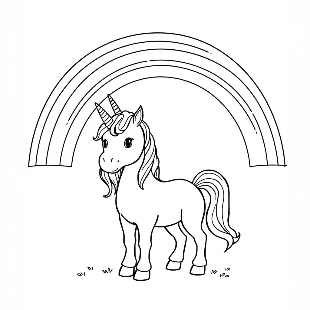 rainbow coloring page 5