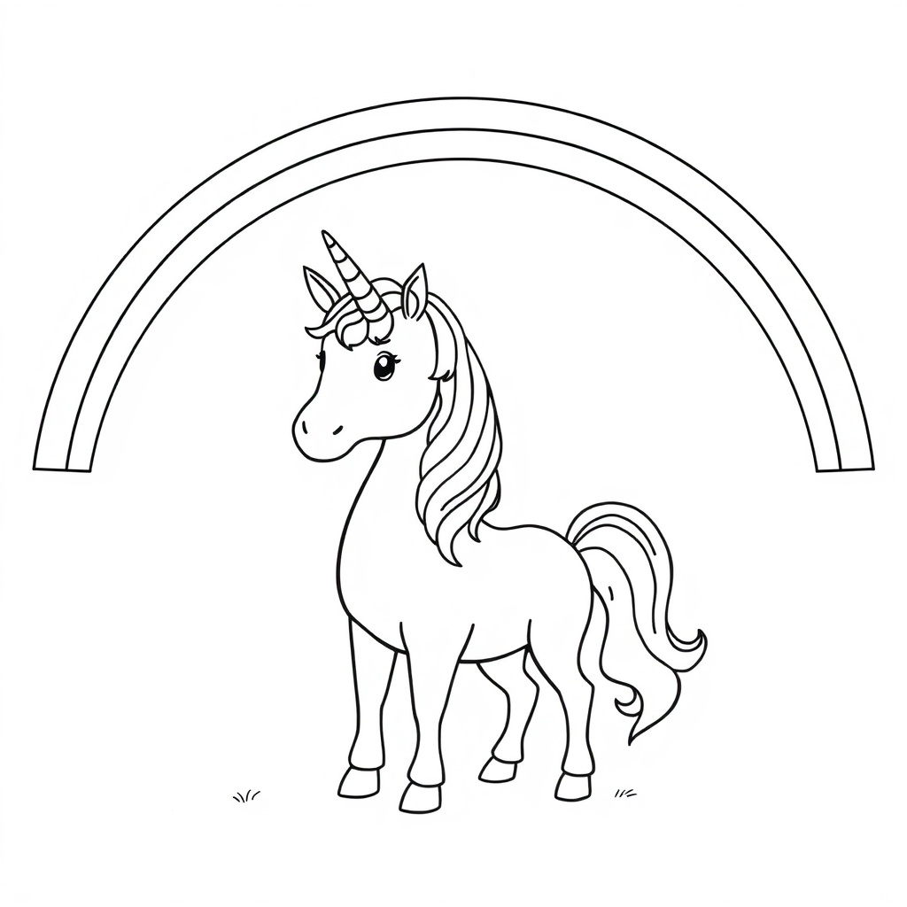 rainbow coloring page 5