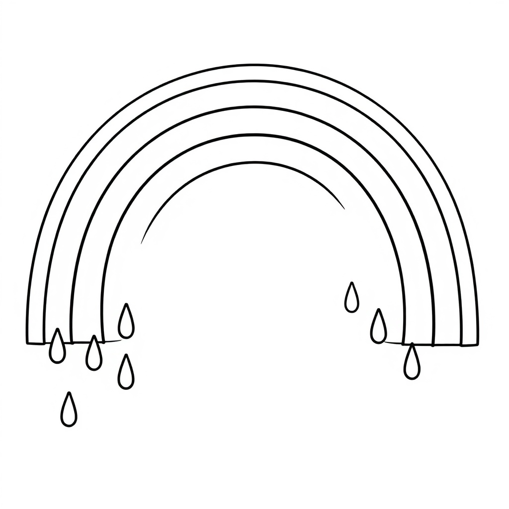 rainbow coloring page 6