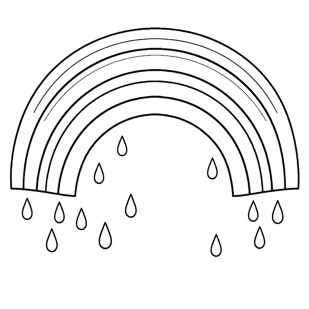 rainbow coloring page 6