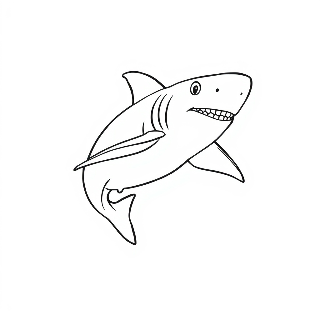 shark coloring page 6