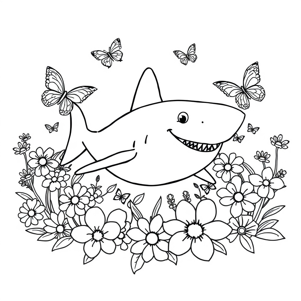 shark coloring page 8