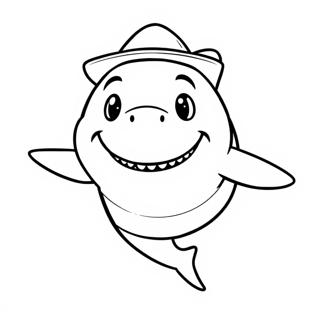 shark coloring page 7