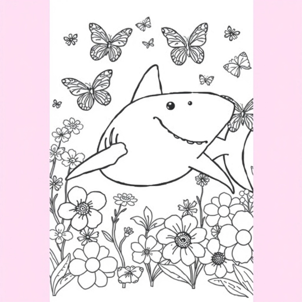 shark coloring page 8