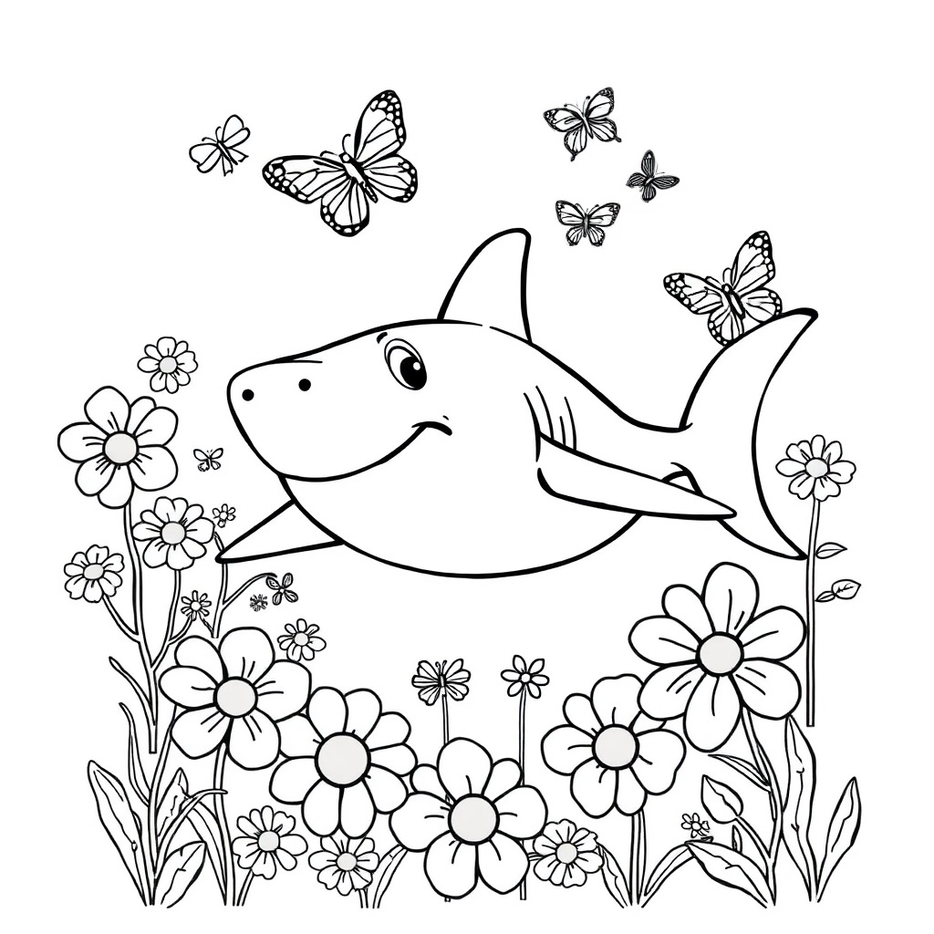 shark coloring page 8
