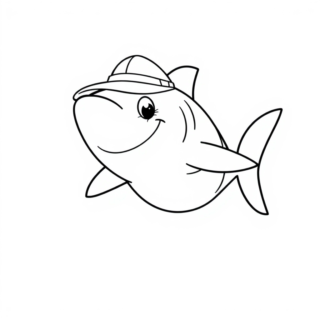 shark coloring page 7