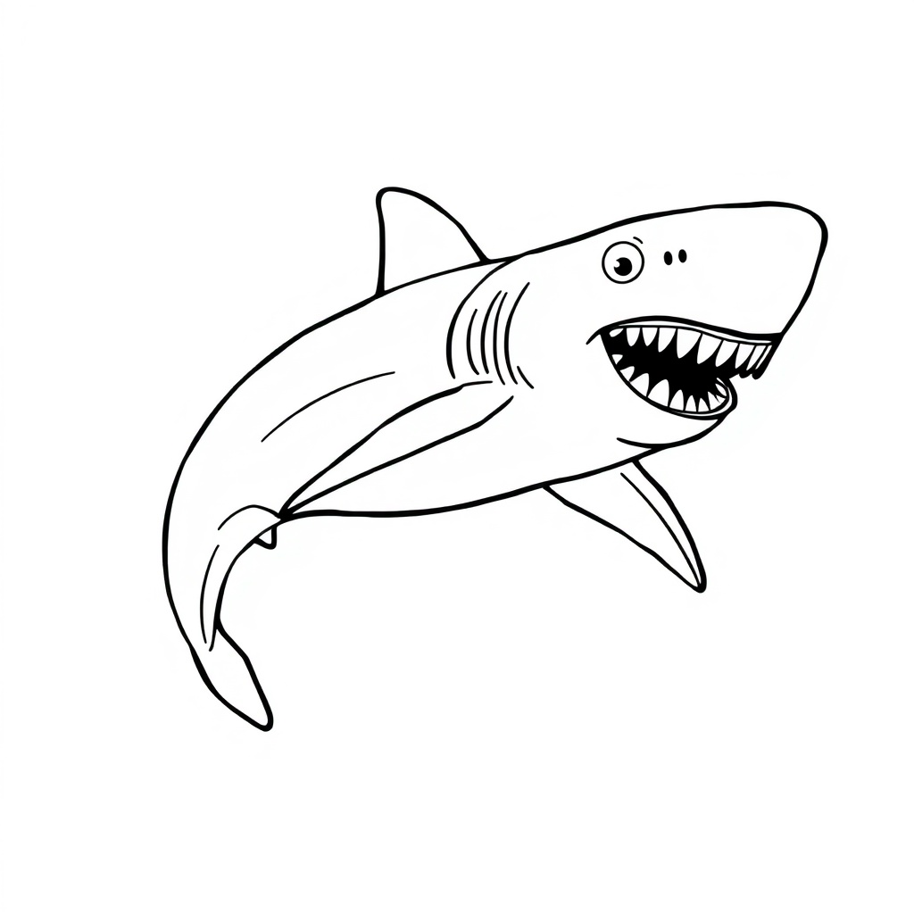 shark coloring page 6