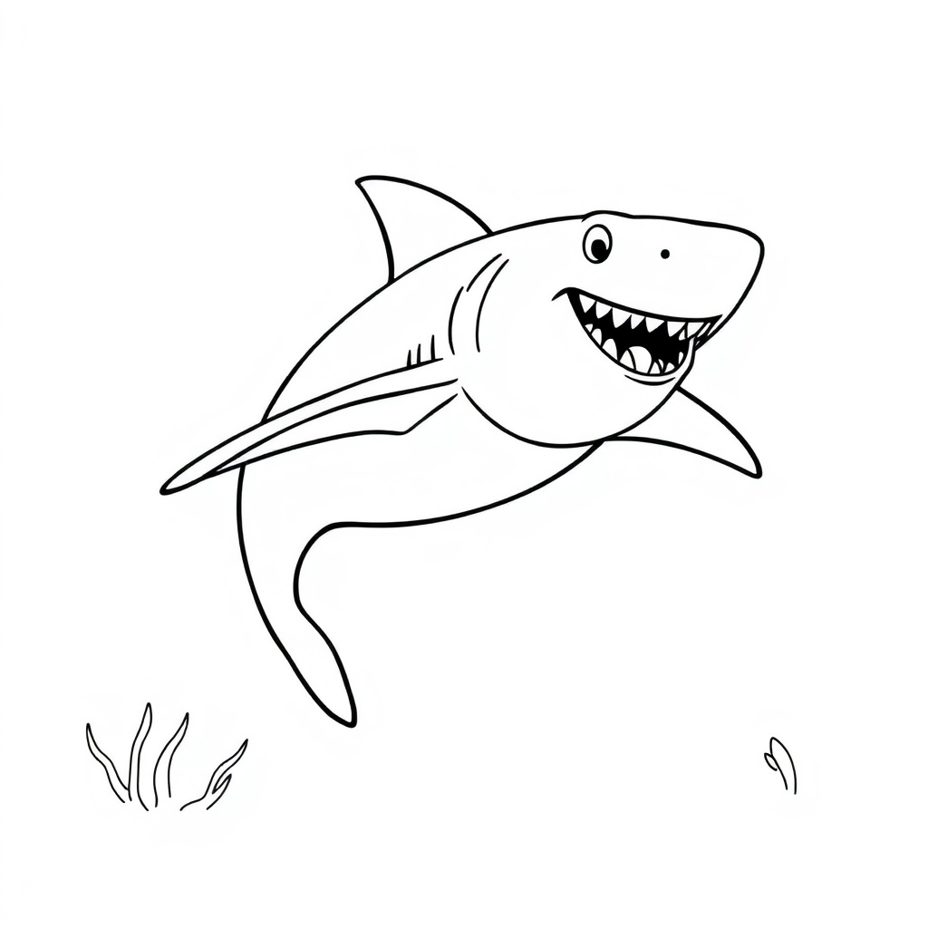 shark coloring page 6