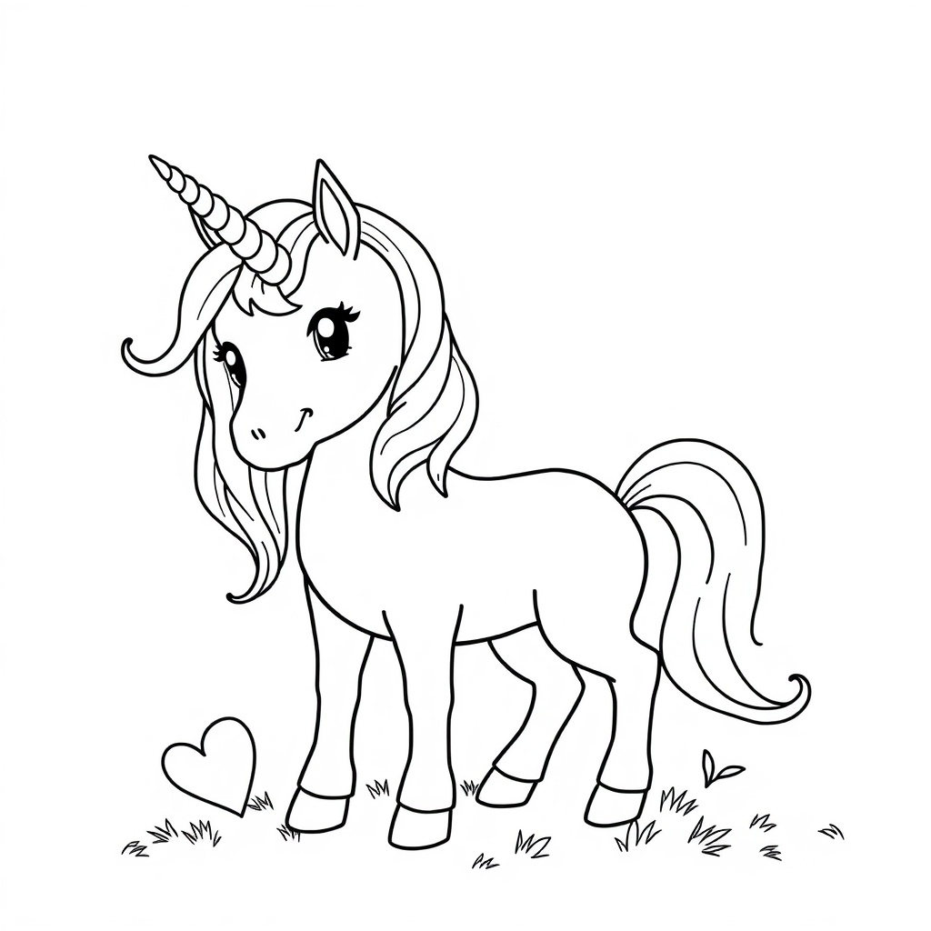 unicorn coloring page 6