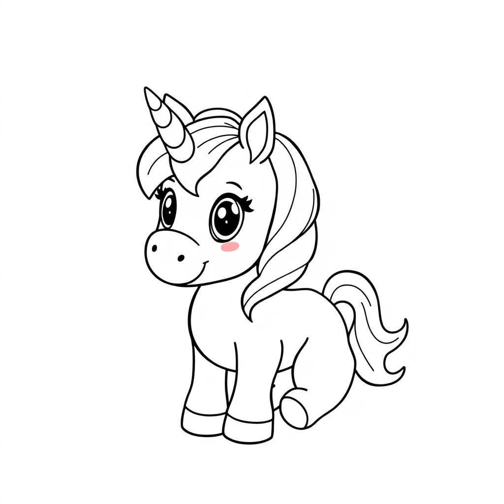 baby unicorn coloring page 8